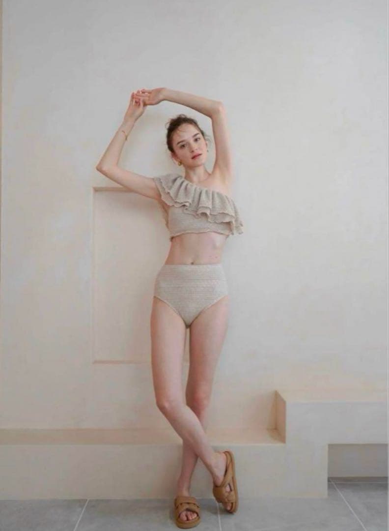 acka crochet frill swim wear S-M size新品