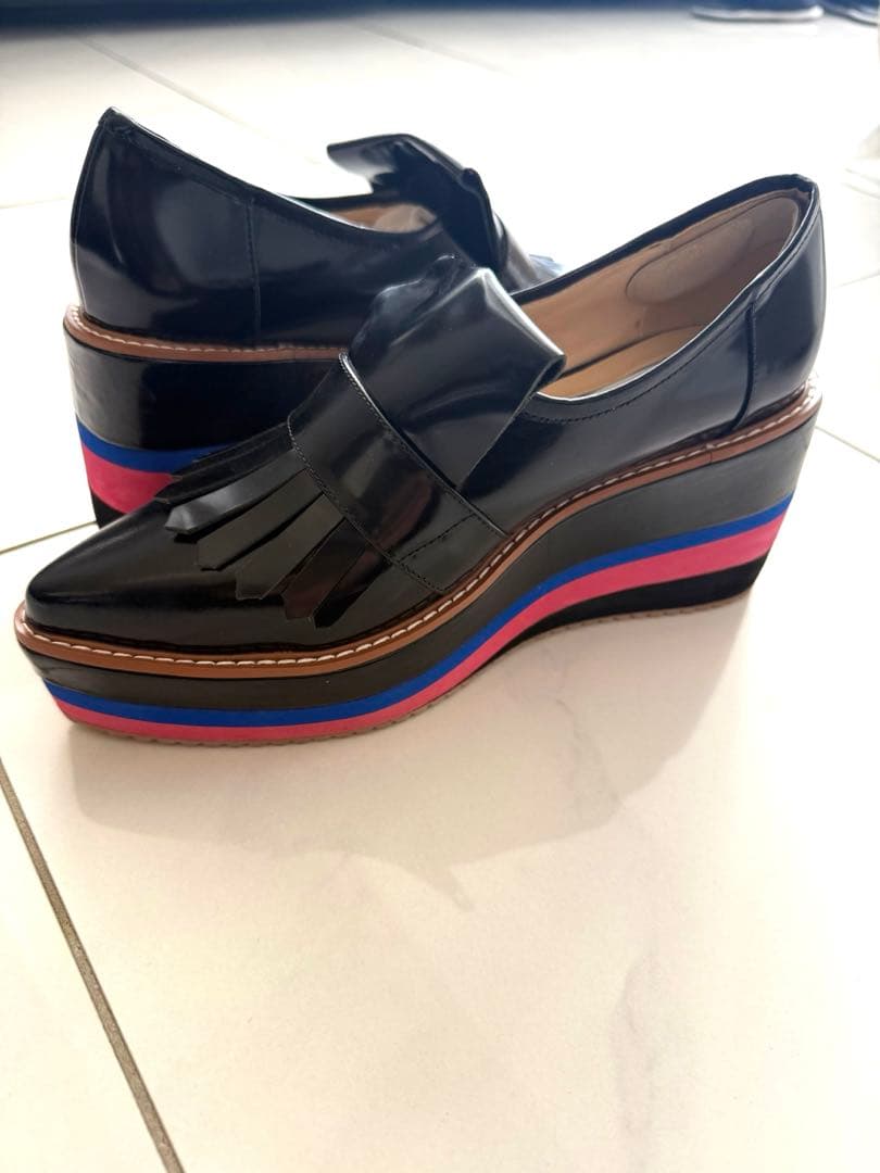 試着のみUN3D. BORDER SOLE LOAFERアンスリード ローファー