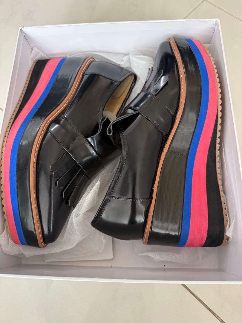 試着のみUN3D. BORDER SOLE LOAFERアンスリード ローファー