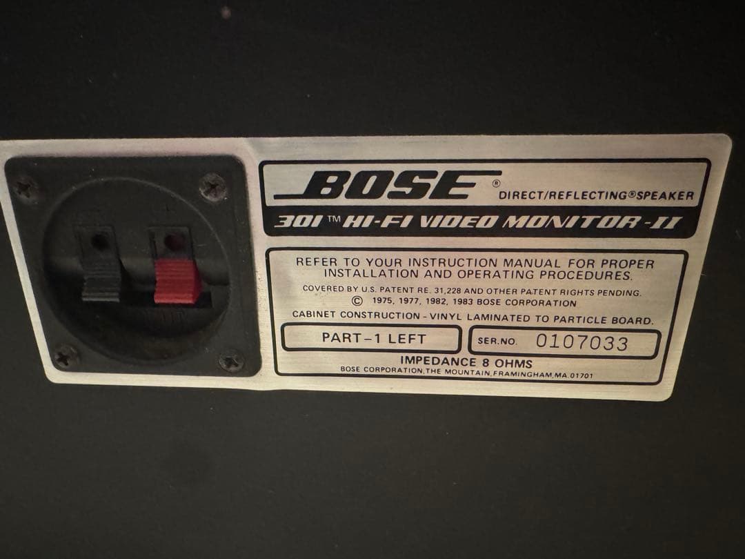 BOSE　301　AUDIO VIDEO MONITOR
