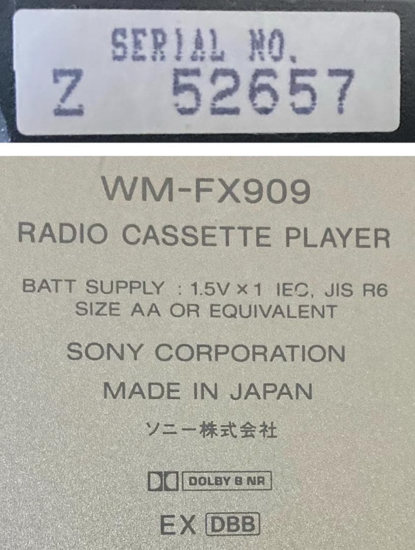 ★現状品★ SONY ソニー ウォークマン カセットプレーヤー WM-FX909