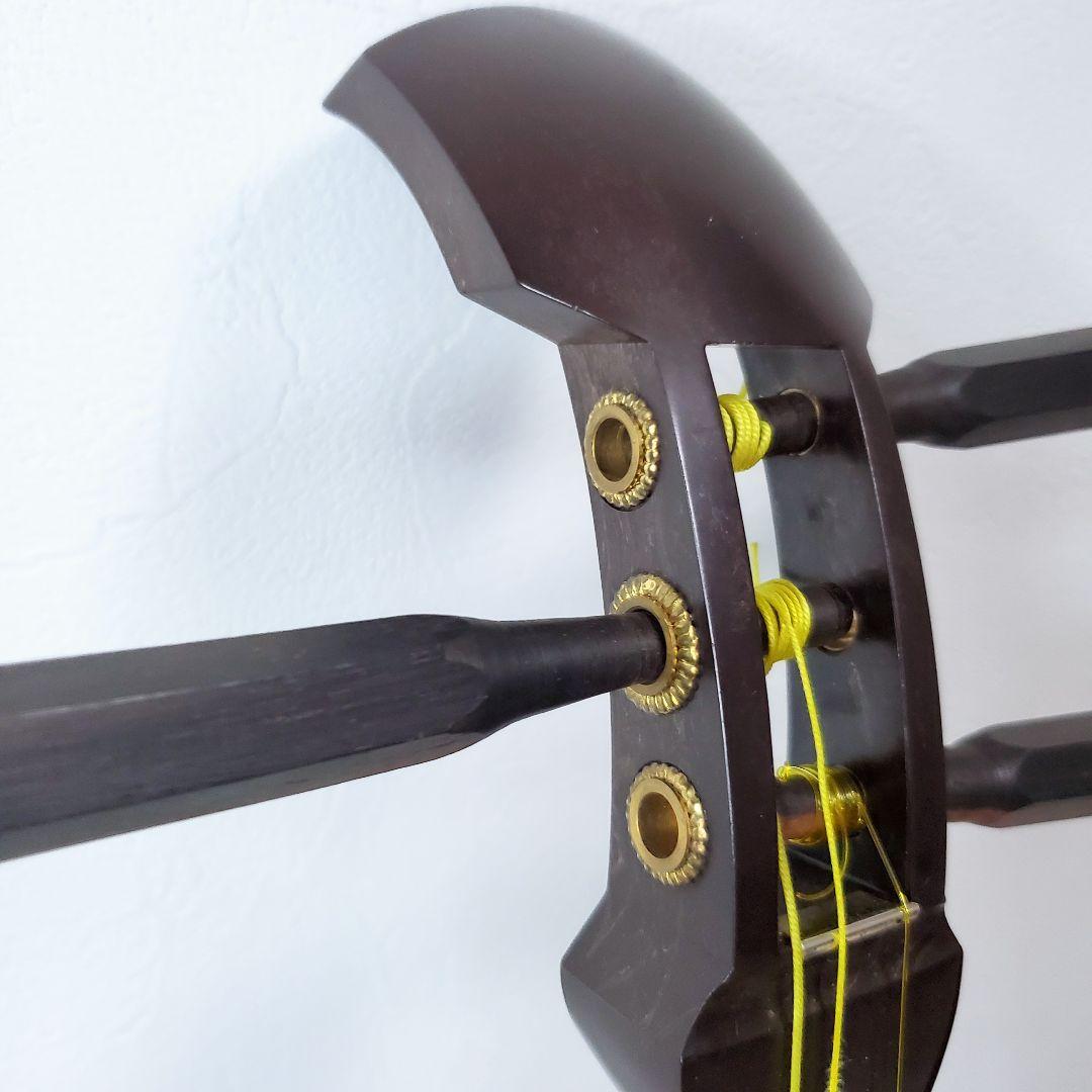 中棹三味線 プラスチック製 １本溝 地唄　和楽器　ソフトケース付