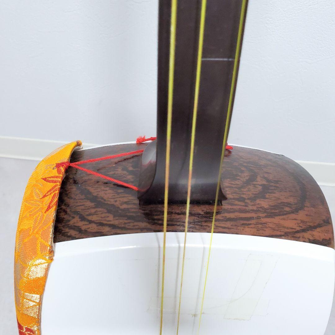 中棹三味線 プラスチック製 １本溝 地唄　和楽器　ソフトケース付