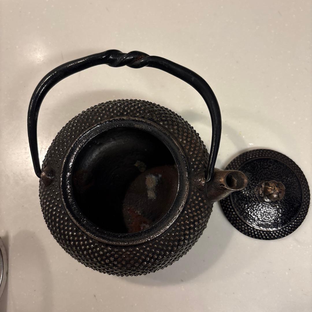 工房和秋 金野 和秋作 砂鉄鉄急須 南部鉄瓶　南部鉄器