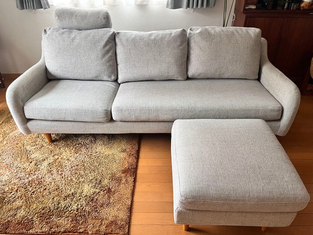 【美品】大塚家具　組み替え可能　カウチソファ　ＣＡＳ-Ｄ　ヘッドレスト付