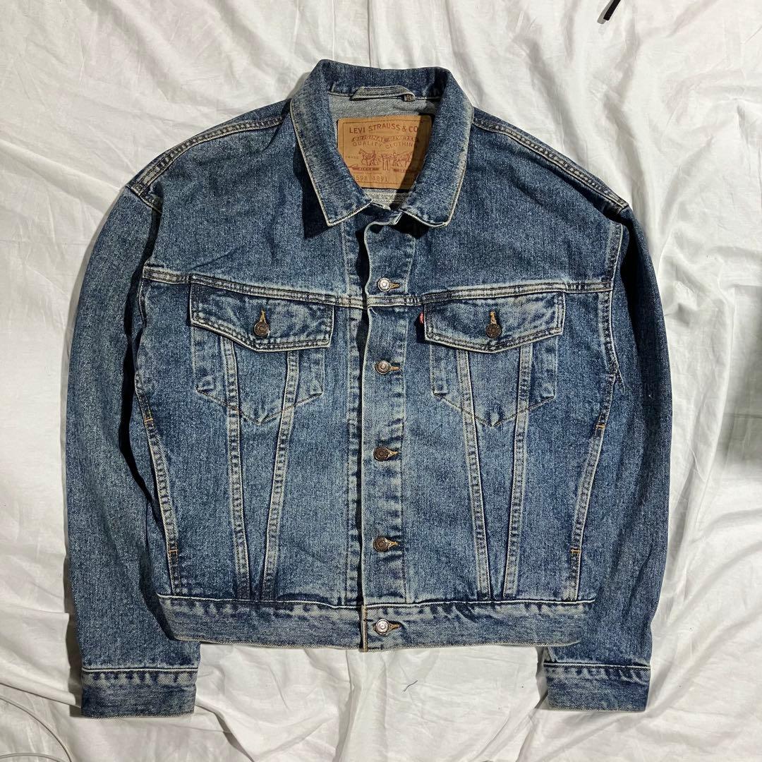 Levi’s デニムジャケット USA製 刺繍 背面ロゴ 76598 4891