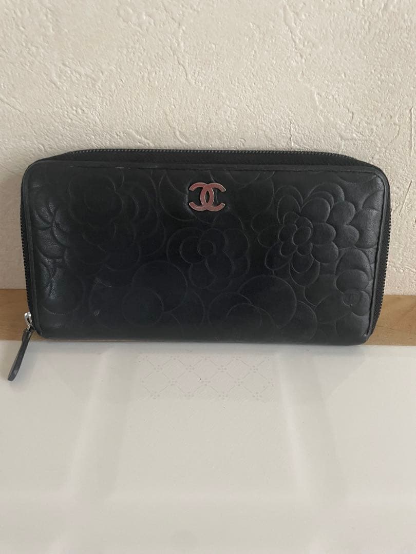 CHANEL シャネル カメリア ラウンドファスナー
