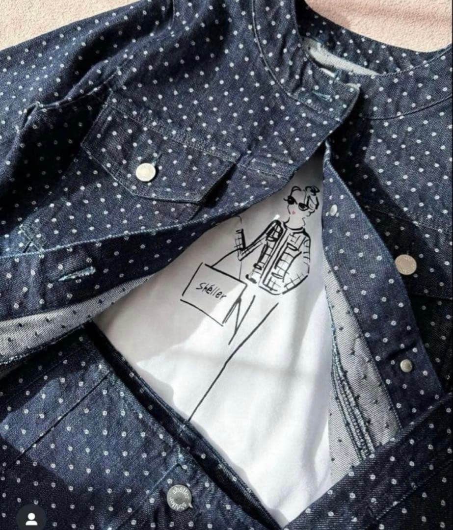 【最終値下げ】sheller DOTジャガードデニムジャケット