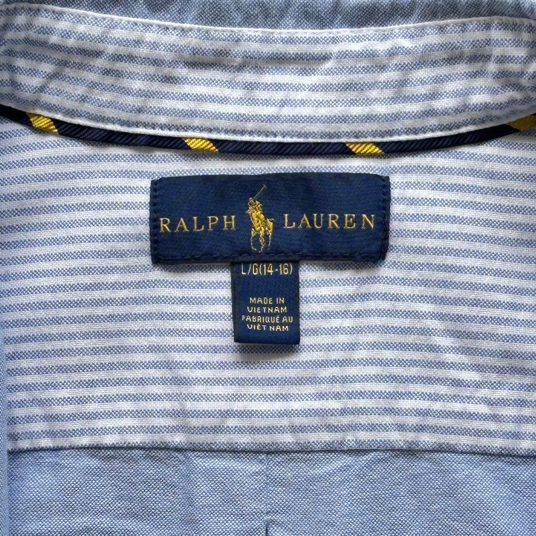極美品　ラルフローレン　オックスフォードBDシャツ ビックポニー　ボーイズ160