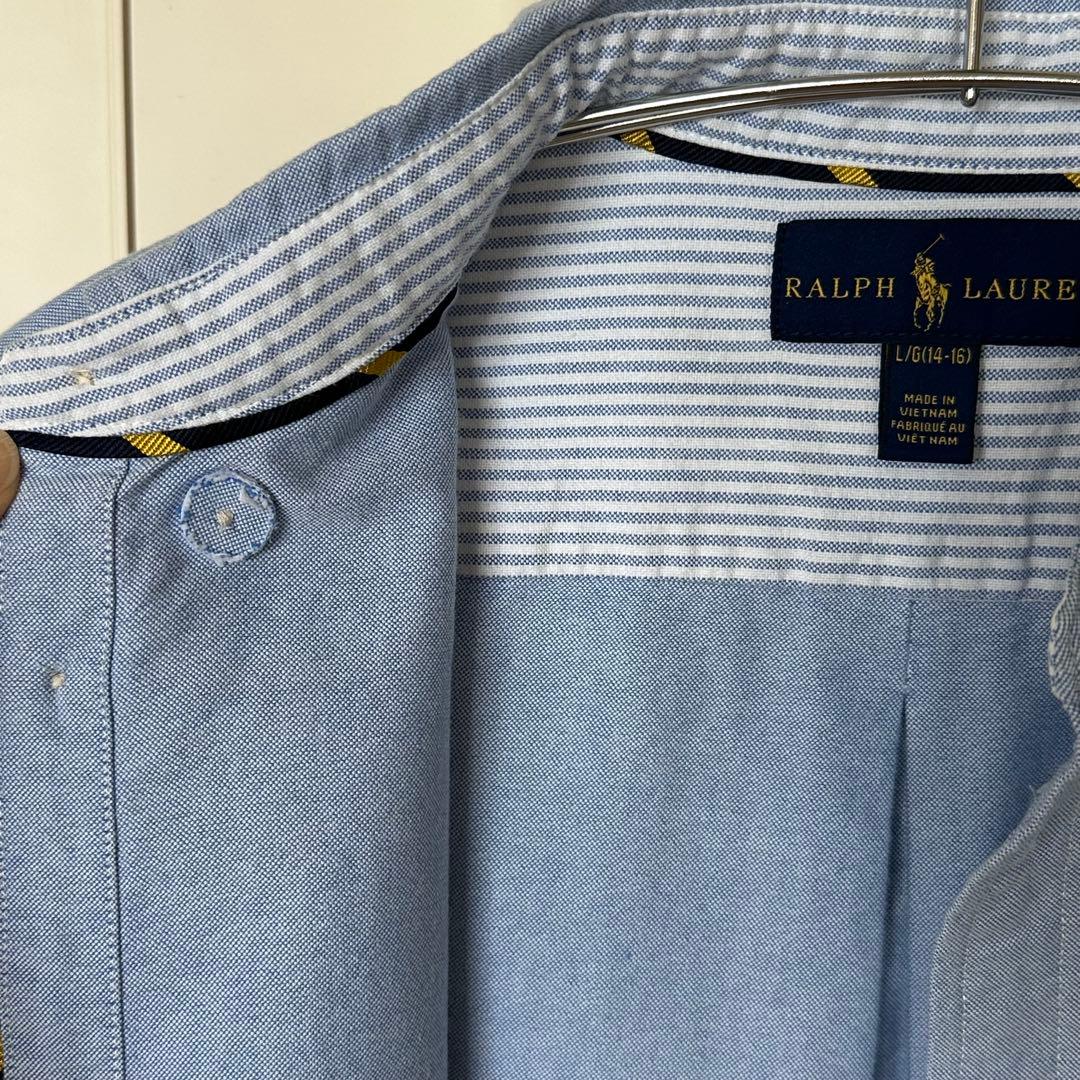 極美品　ラルフローレン　オックスフォードBDシャツ ビックポニー　ボーイズ160