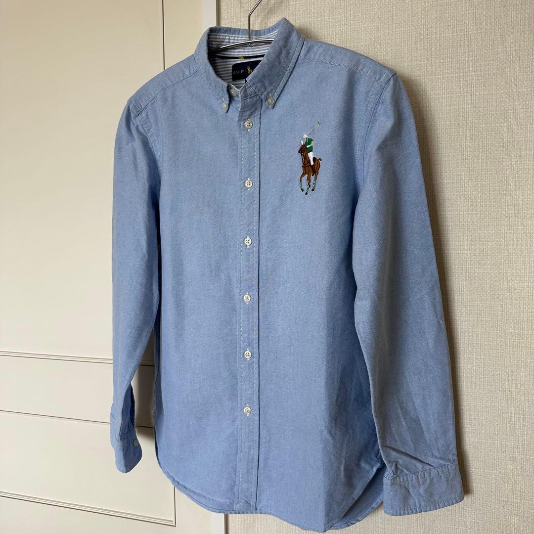 極美品　ラルフローレン　オックスフォードBDシャツ ビックポニー　ボーイズ160