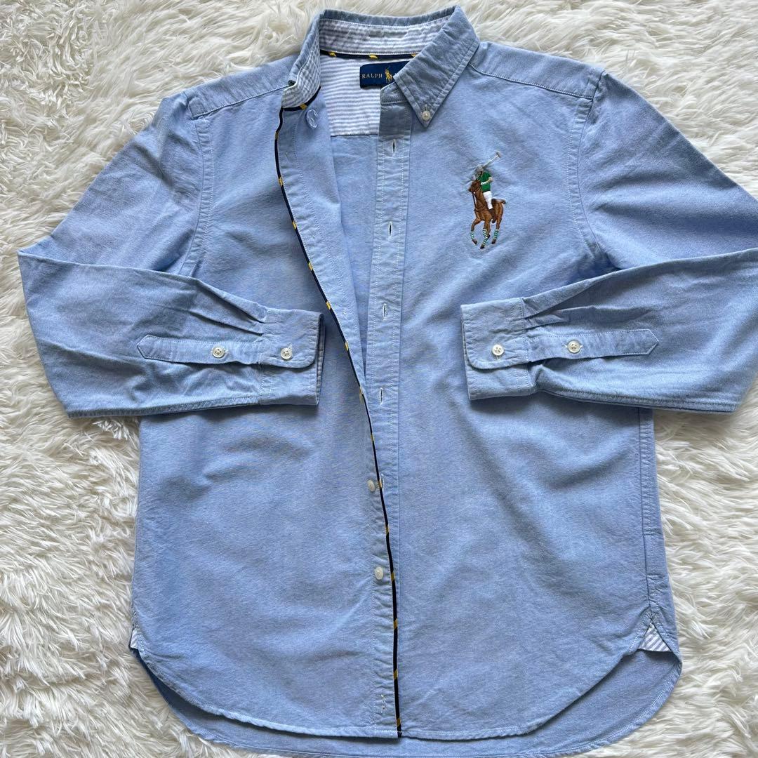 極美品　ラルフローレン　オックスフォードBDシャツ ビックポニー　ボーイズ160
