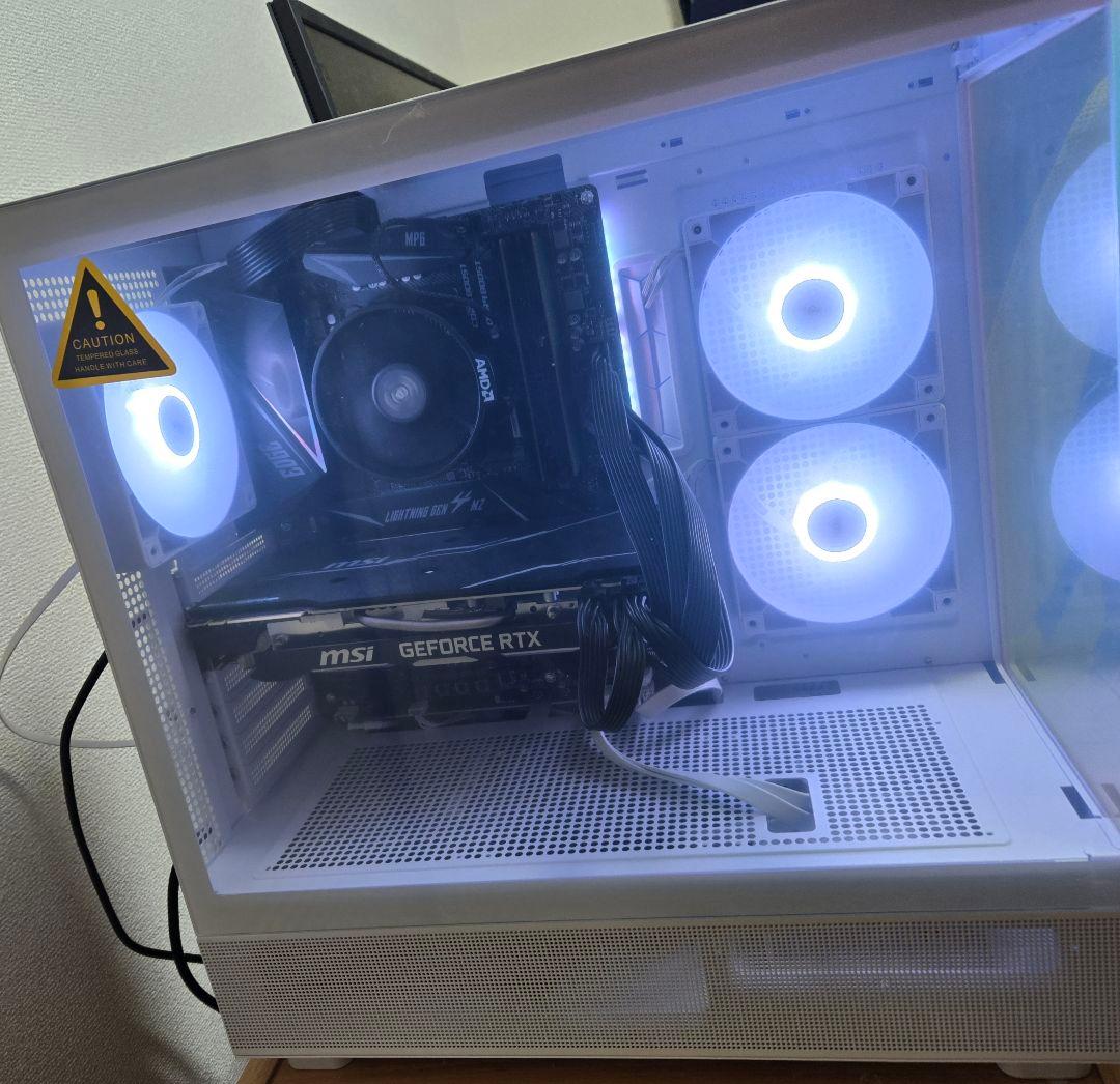 自作 ピラーレス ホワイト ゲーミングpc モンハンワイルズ Wi-Fi