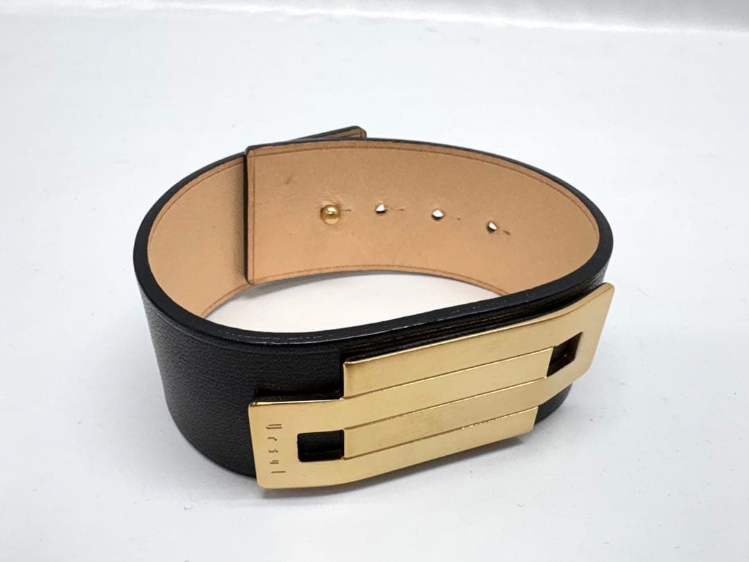 ursul ユアソル プレート カーフ レザー バングル