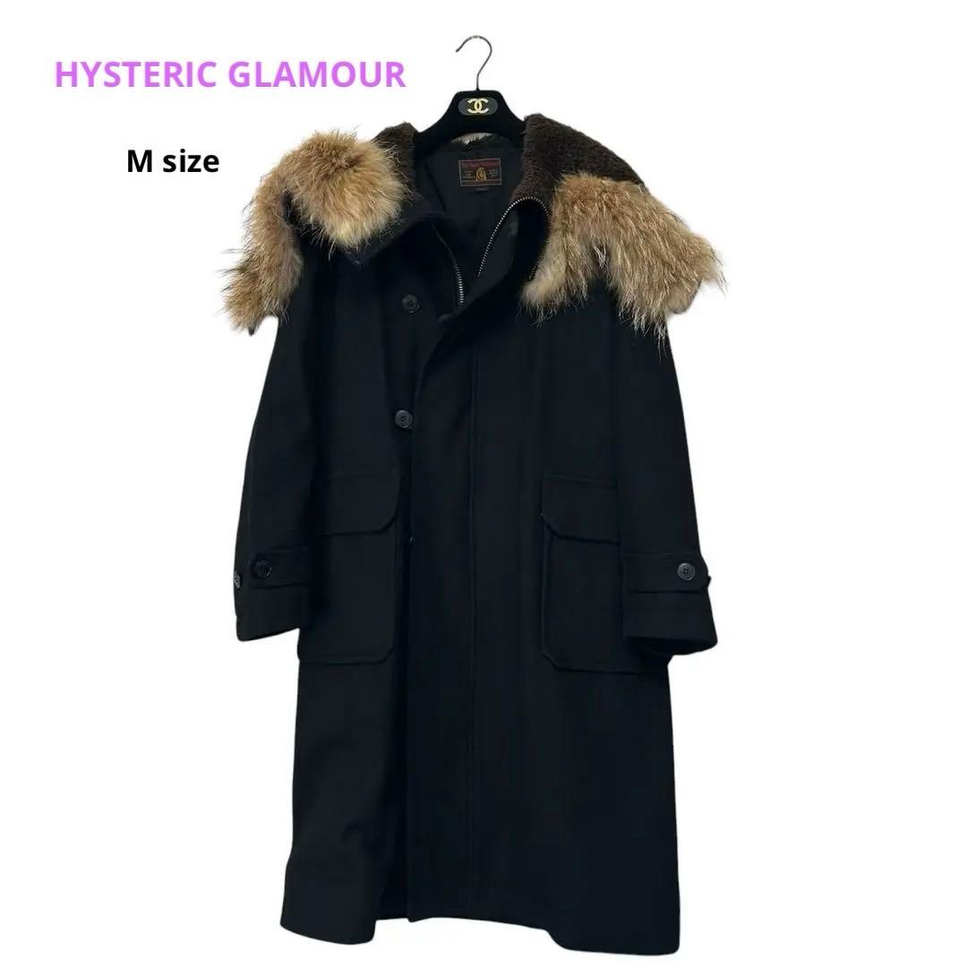 【美品】HYSTERIC GLAMOUR ラクーンファーコート M 黒