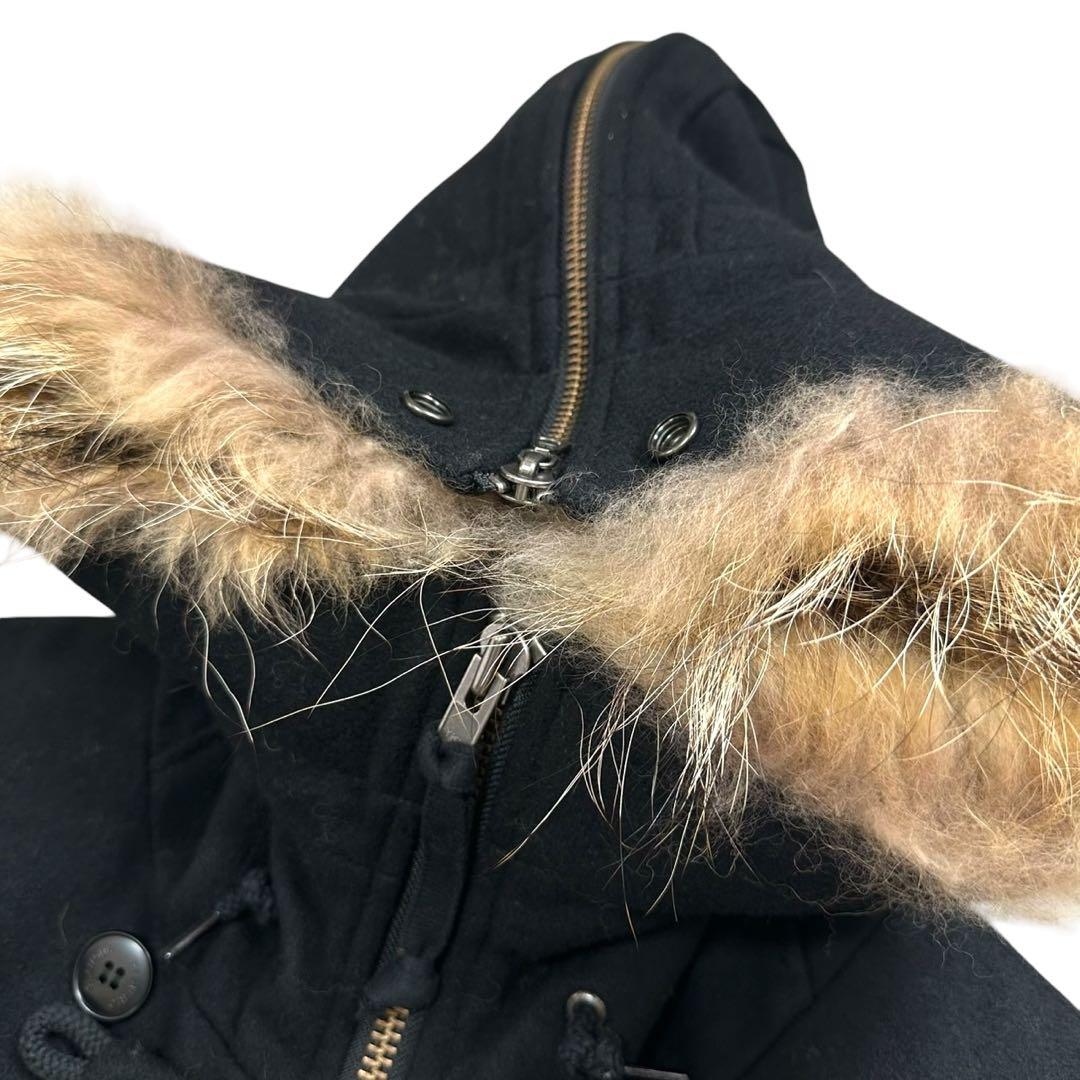 【美品】HYSTERIC GLAMOUR ラクーンファーコート M 黒