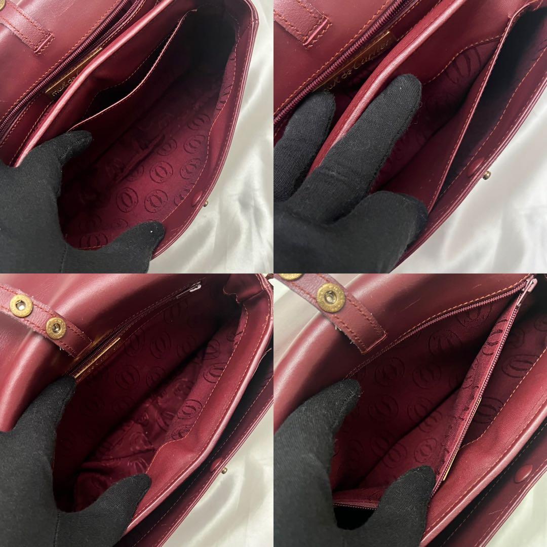 ◇美品◇カルティエ　マストライン　ショルダーバッグ　フラップ　ボルドー