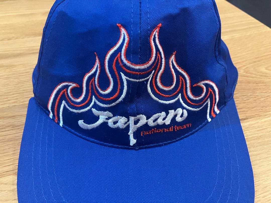 非売品❗️90s サッカー 日本代表 キャップ 炎モデル 1996 フレイム刺繍