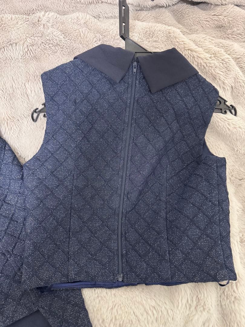 m*r様 sugar 【Glossy】 ネイビー キルティングドレス