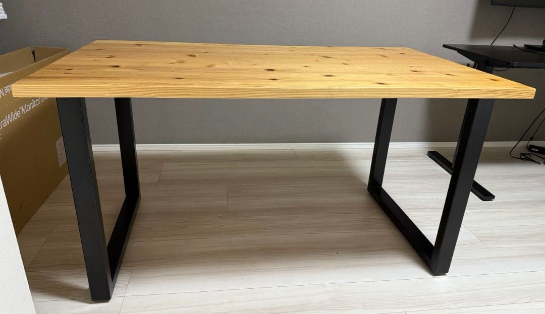 KANADEMONO かなでもの TABLE 無垢 杉 Black Steel