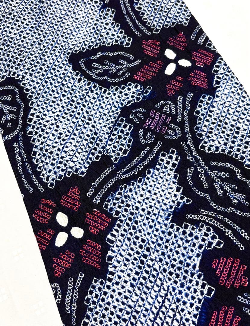 専用　未使用品　和服　綿100% 花模様　有松絞り　浴衣　早い者勝ち