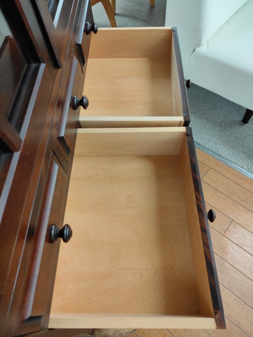 北海道民芸家具 食器棚 カップボード 飾り棚 キャビネット