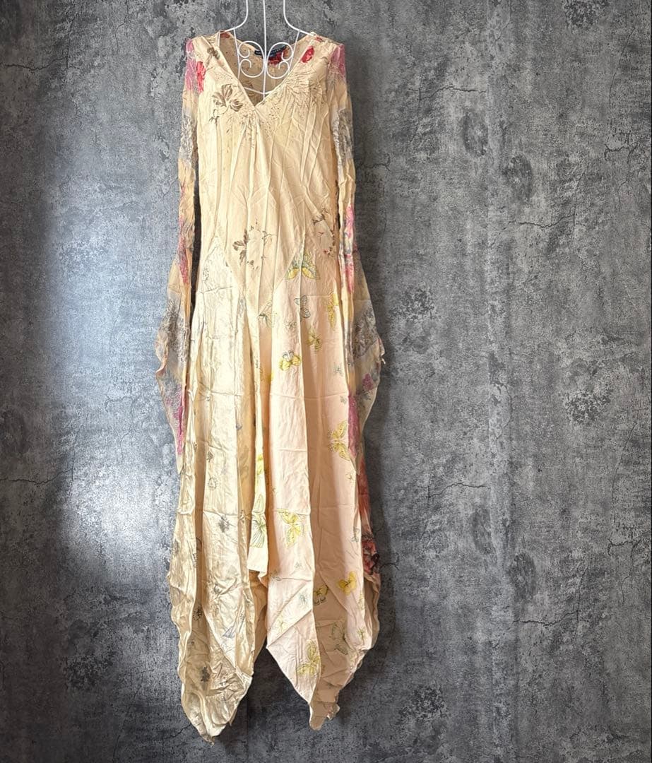 ⭐︎190 RALPH LAUREN ラルフローレン シルク ドレス 総柄 花