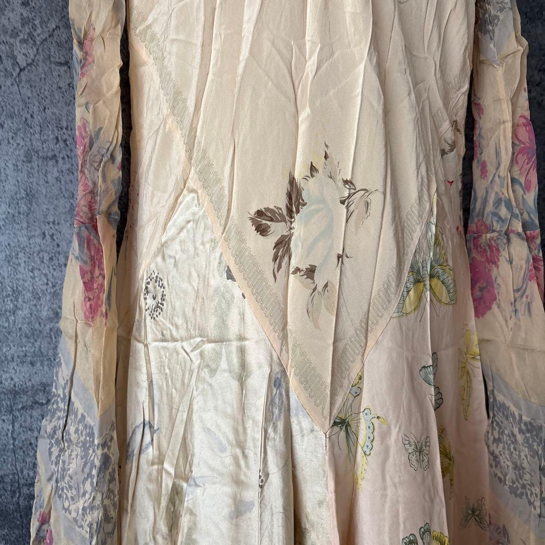 ⭐︎190 RALPH LAUREN ラルフローレン シルク ドレス 総柄 花