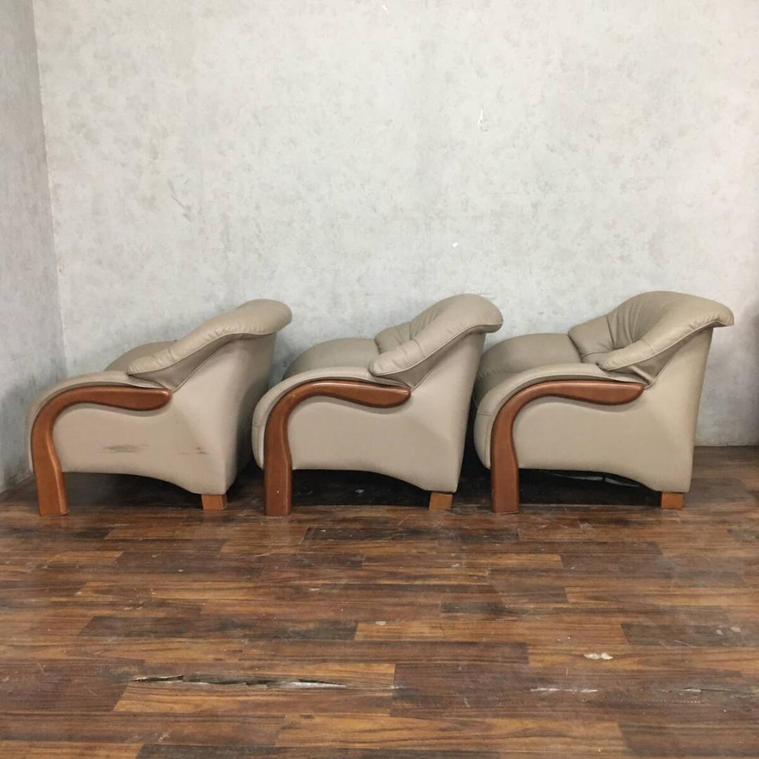 FuFu　送料込み　楠木ファニチャー 革製 1人掛けソファ