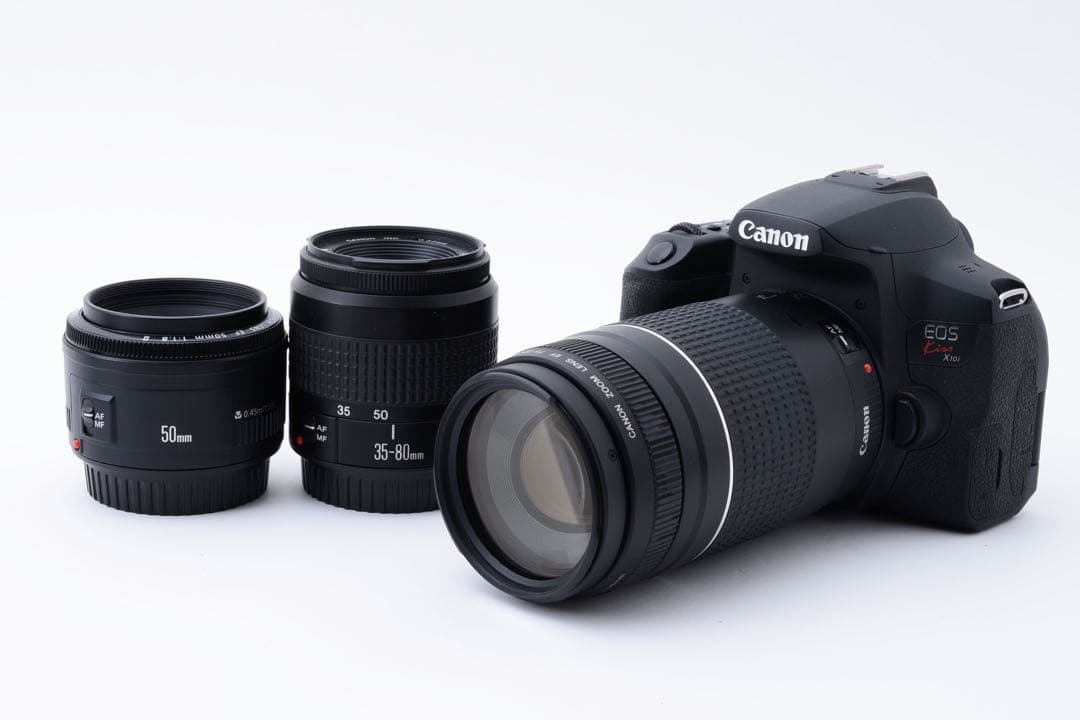 キヤノン canon kiss x10i標準&望遠&単焦点トリプルレンズセット