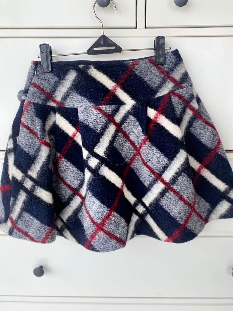 バーバリーブルーレーベル チェック台形スカート 38