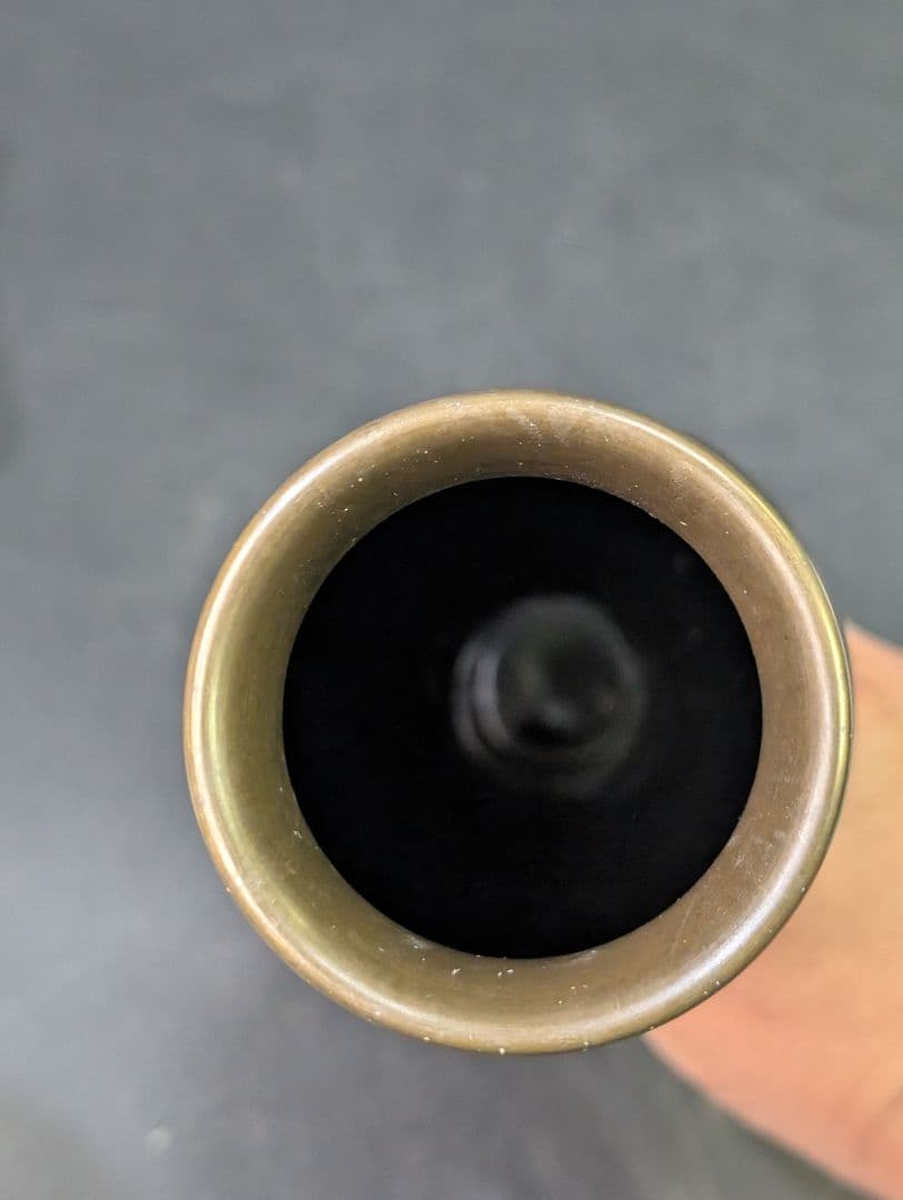 華道具 鋳師 金森浄栄 花入 唐銅花入瓢 共箱 唐銅 在銘 惺斎好 茶道 未使用