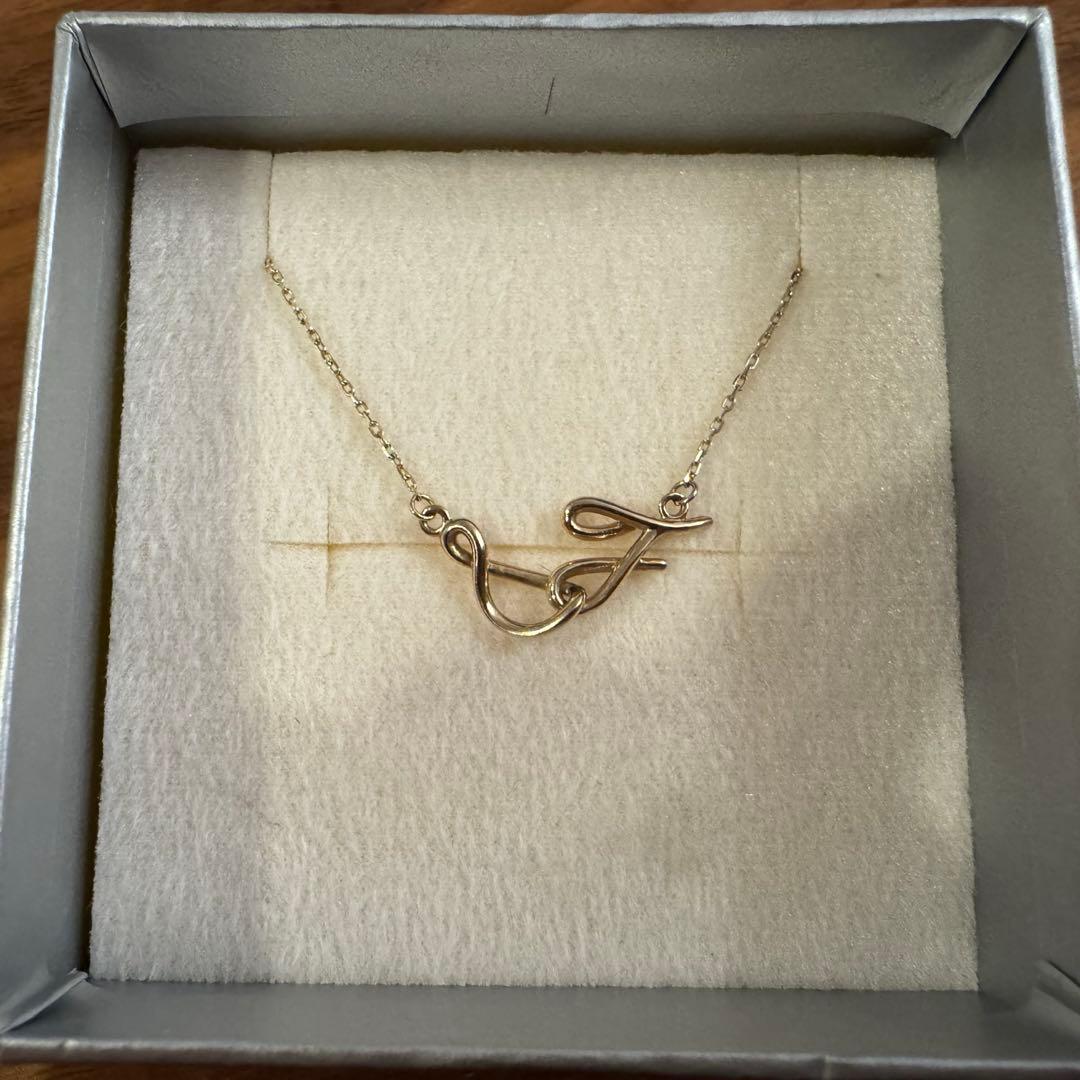 K10 イエローゴールド シンプル ネックレス