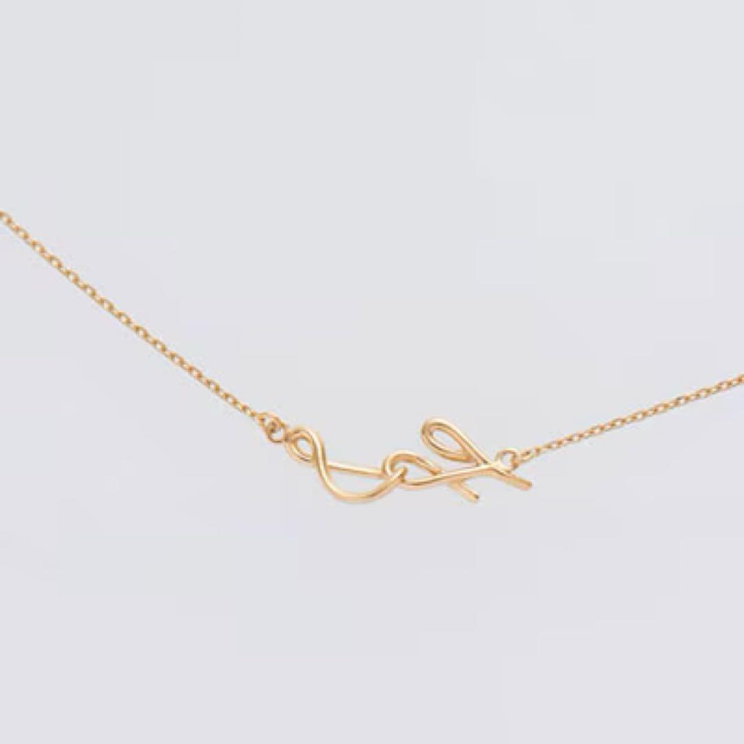 K10 イエローゴールド シンプル ネックレス