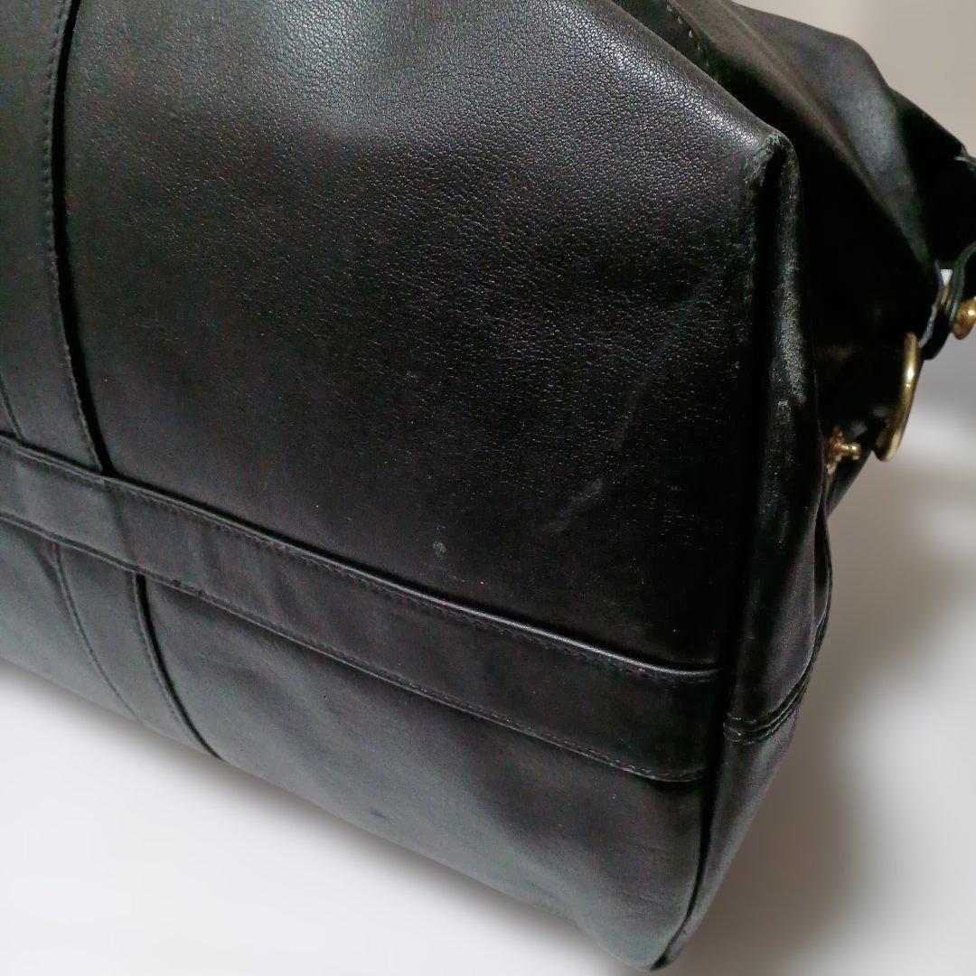 COACH オールドコーチ 黒 レザー ボストンバッグ
