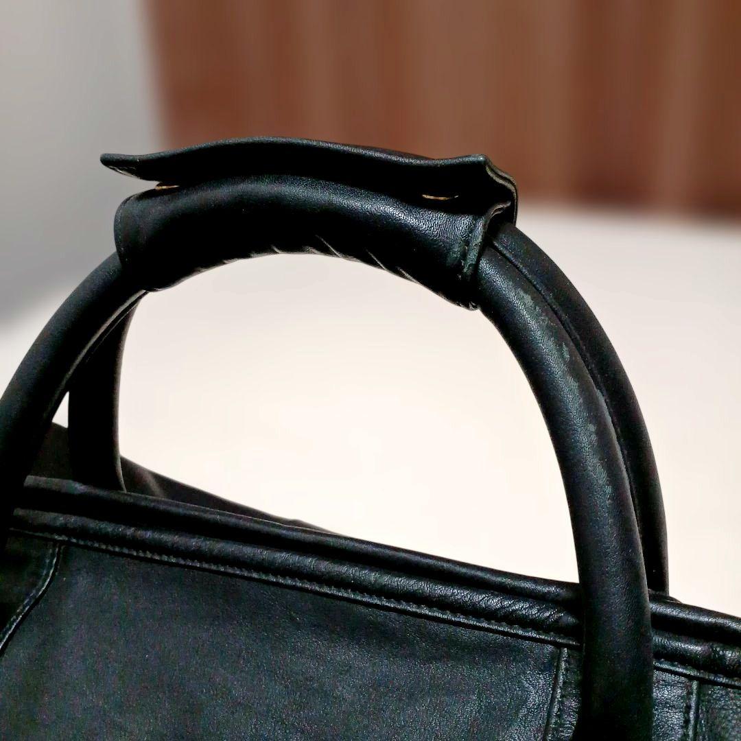 COACH オールドコーチ 黒 レザー ボストンバッグ