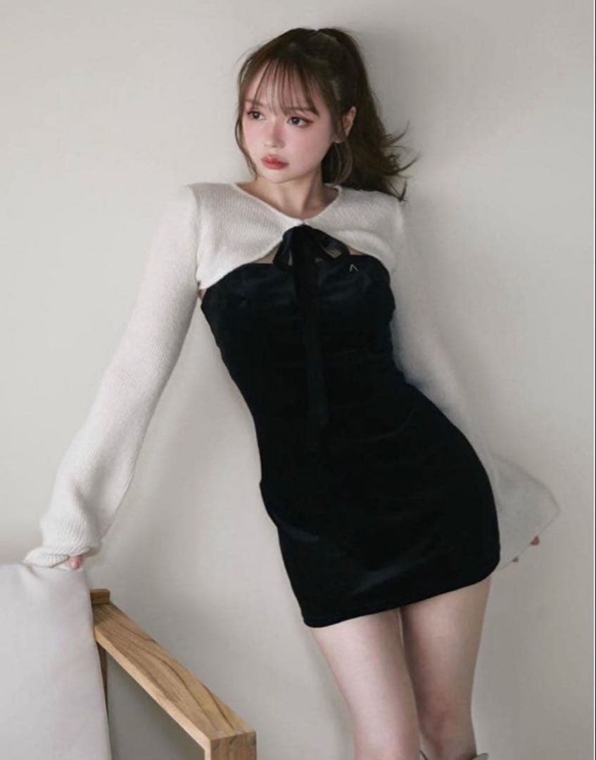 トップス andmary anita ribbon mini dress