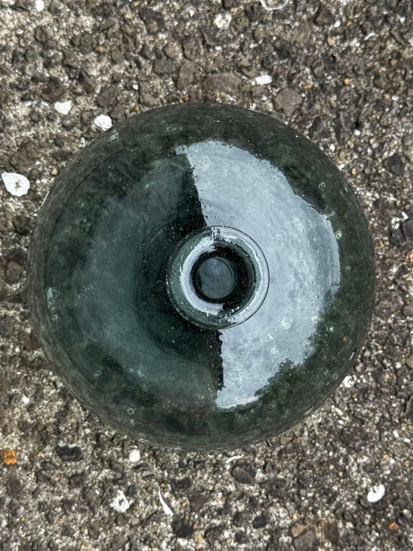 津田清和さん蓋丸酒瓶　真鍮コルク付き