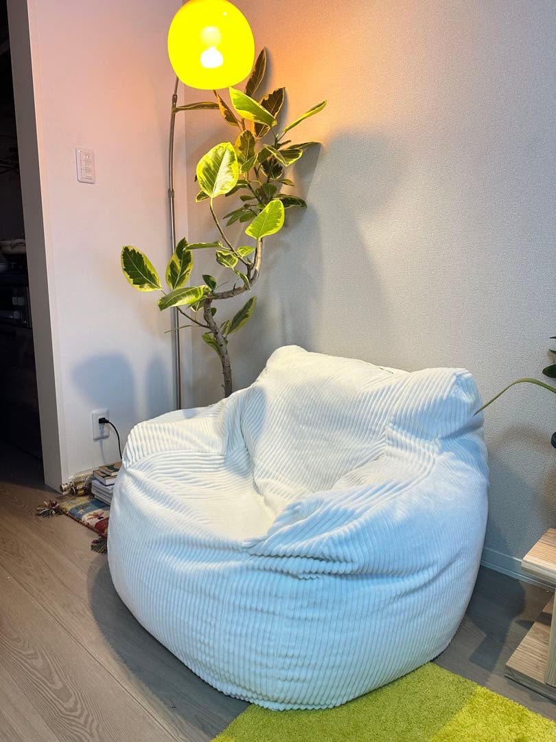 【早い者勝ち】LOOSY HUGME 1人掛けビーズソファIVORY