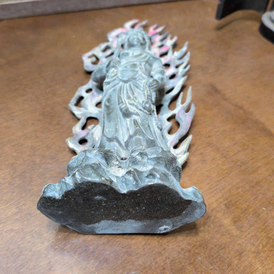 不動明王　銅製21センチ厨子付