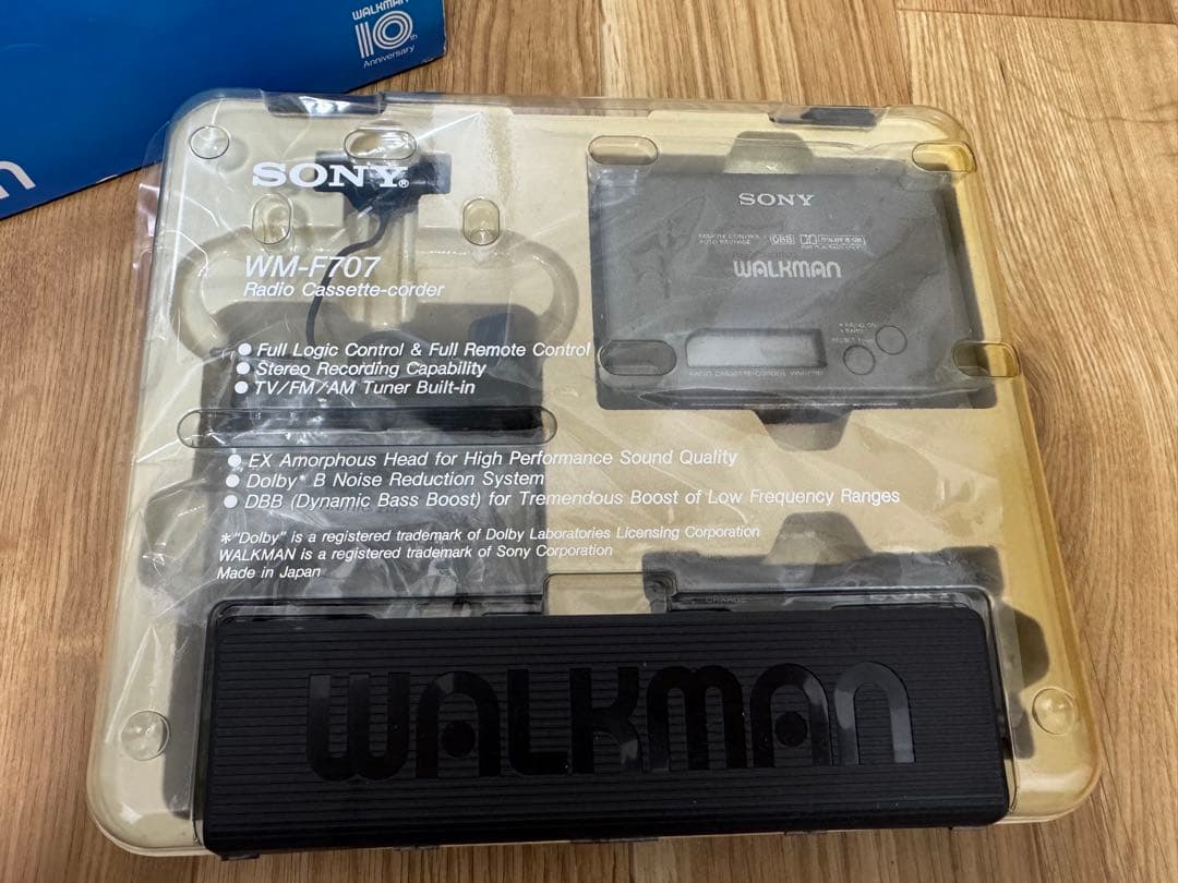 希少！SONY WM-F707 ポータブルカセット　元箱・付属品多数付き