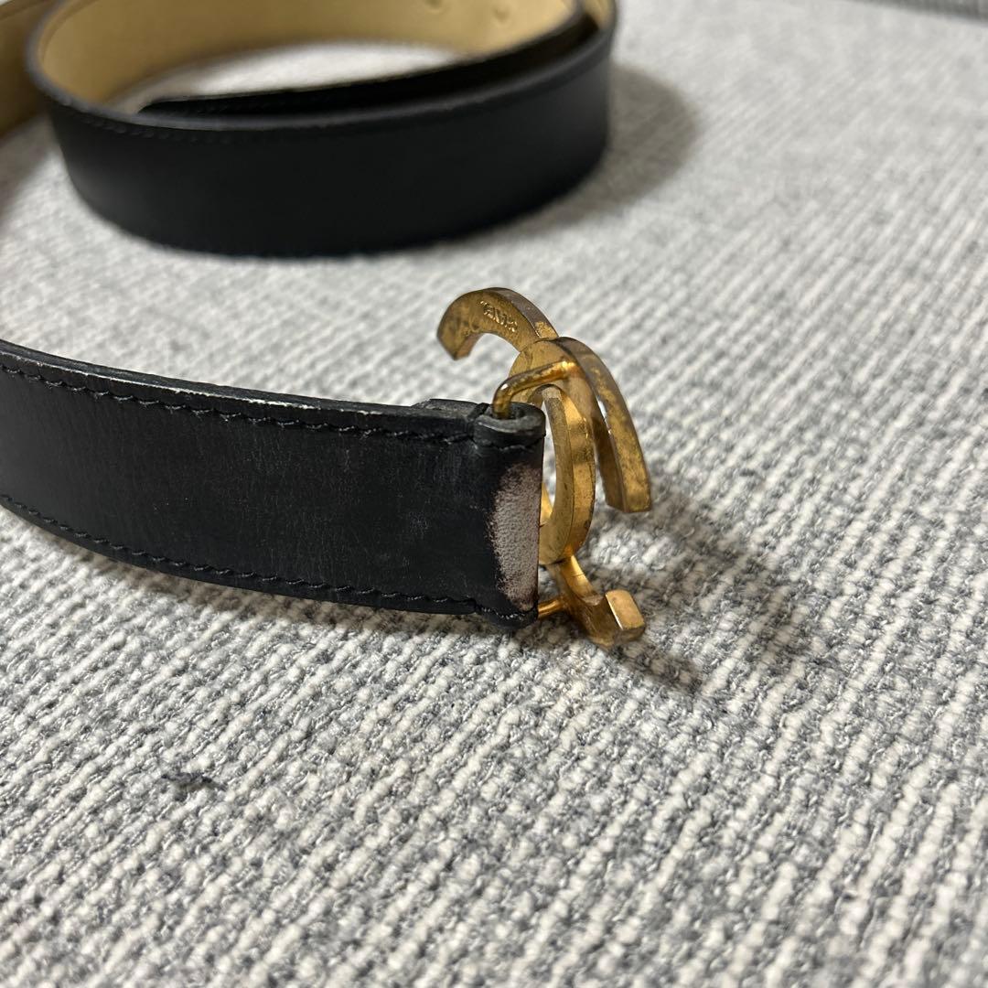 【きざき】CHANEL ブラックレザーベルト サイズ65