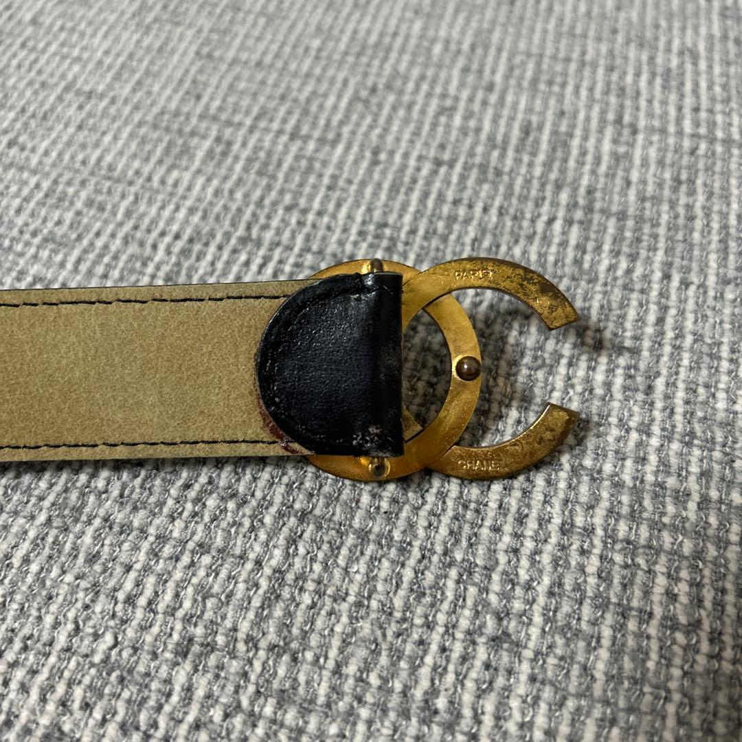【きざき】CHANEL ブラックレザーベルト サイズ65
