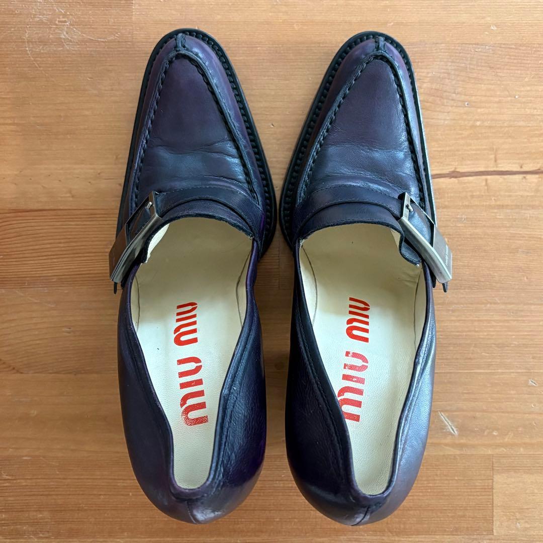 超希少！　MIU MIU　約20年前の商品　ハイヒール　濃紫　ヴィンテージ