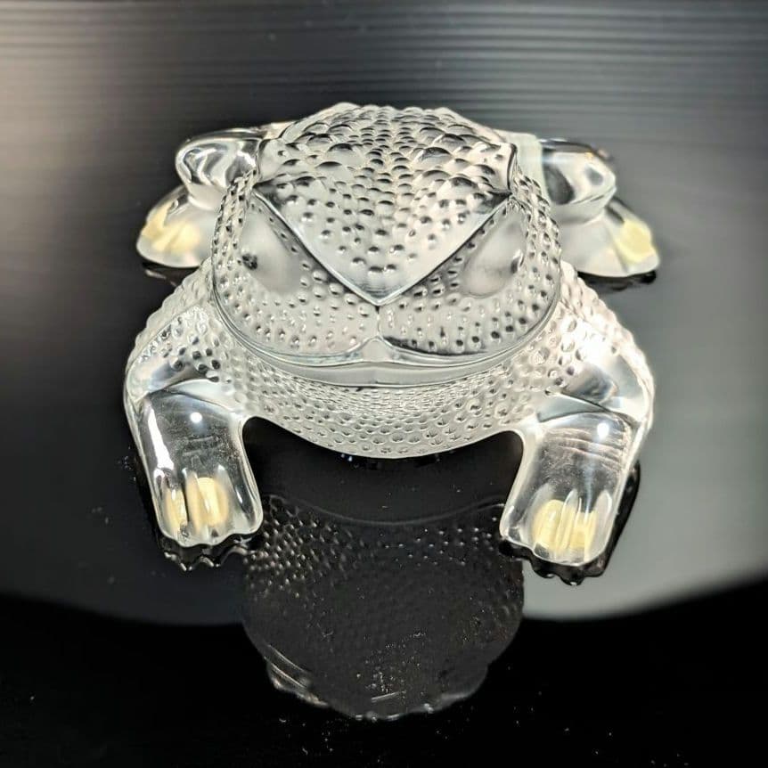 【美品】LALIQUE ラリック カエル 蛙 クリスタルガラス フィギュリン