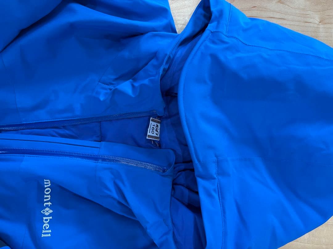【美品】mont-bell スキーウェア 160 青黒
