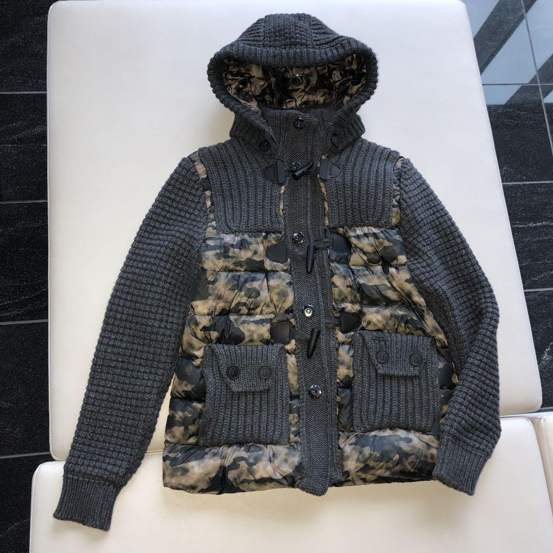 Bark バーク ダッフルコート ニット　カモフラ