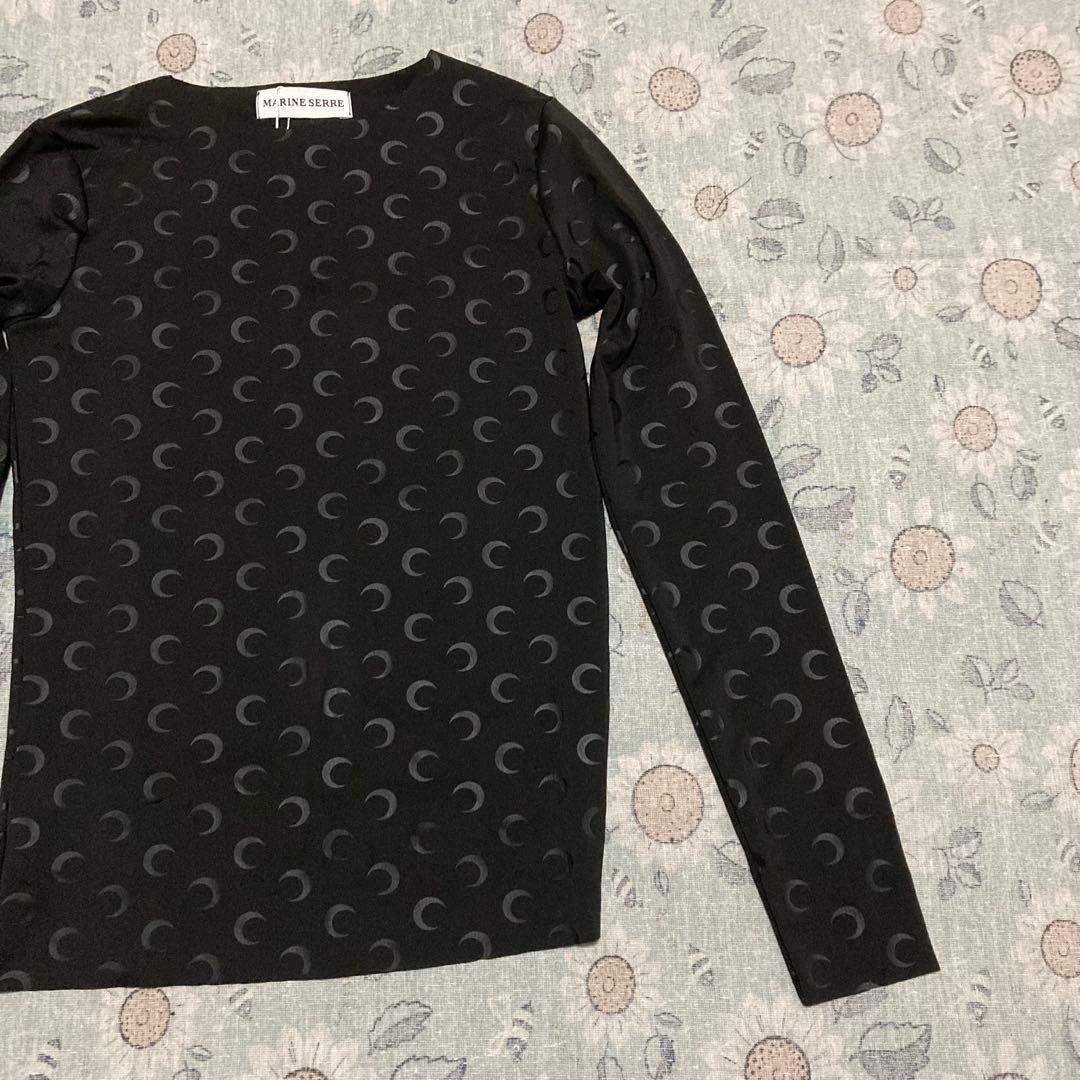 MARINE SERRE 月模様 長袖トップス black