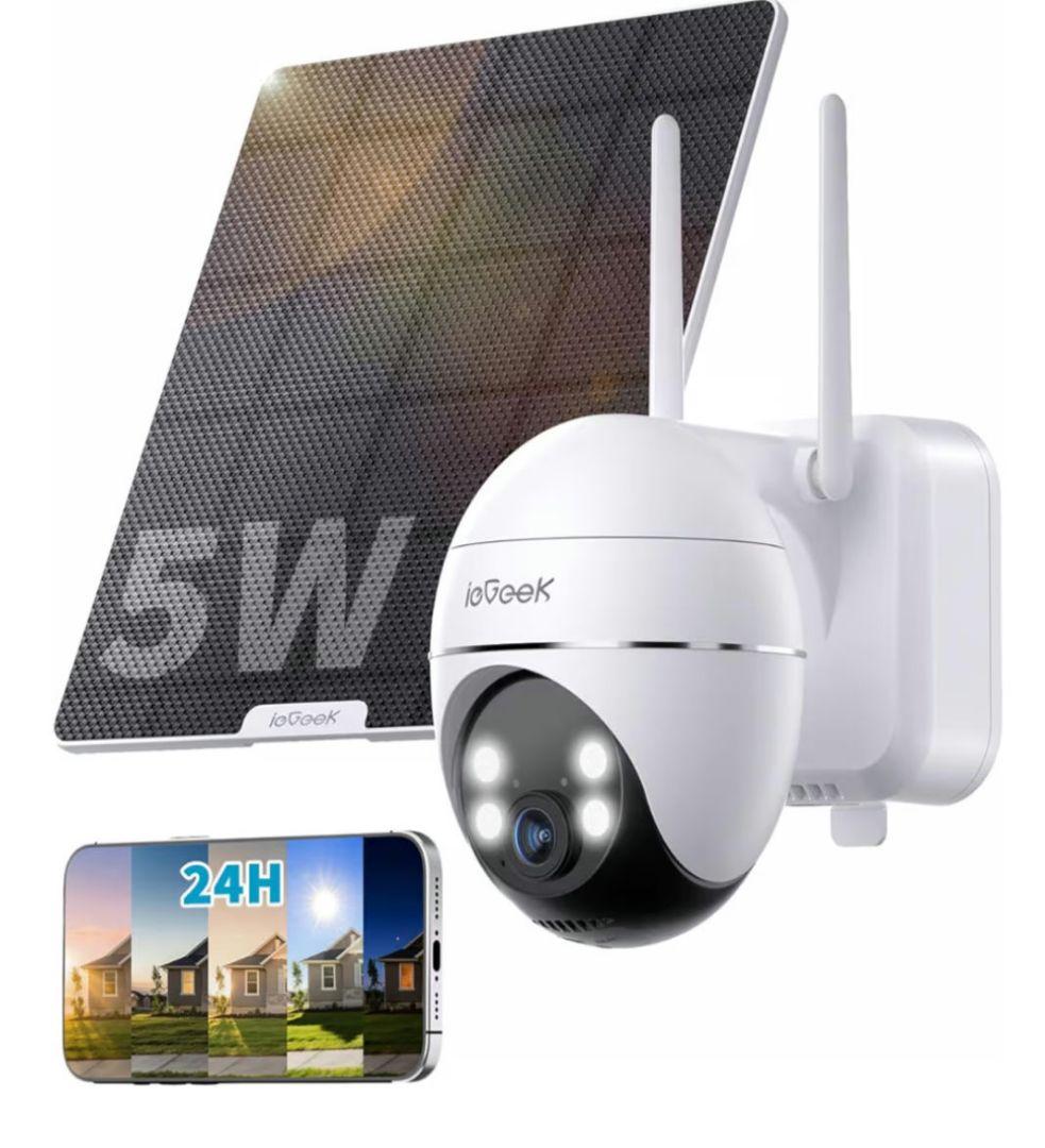 【2025年最新】ieGeek 防犯カメラ 屋外 ソーラー 5Wソーラー充電