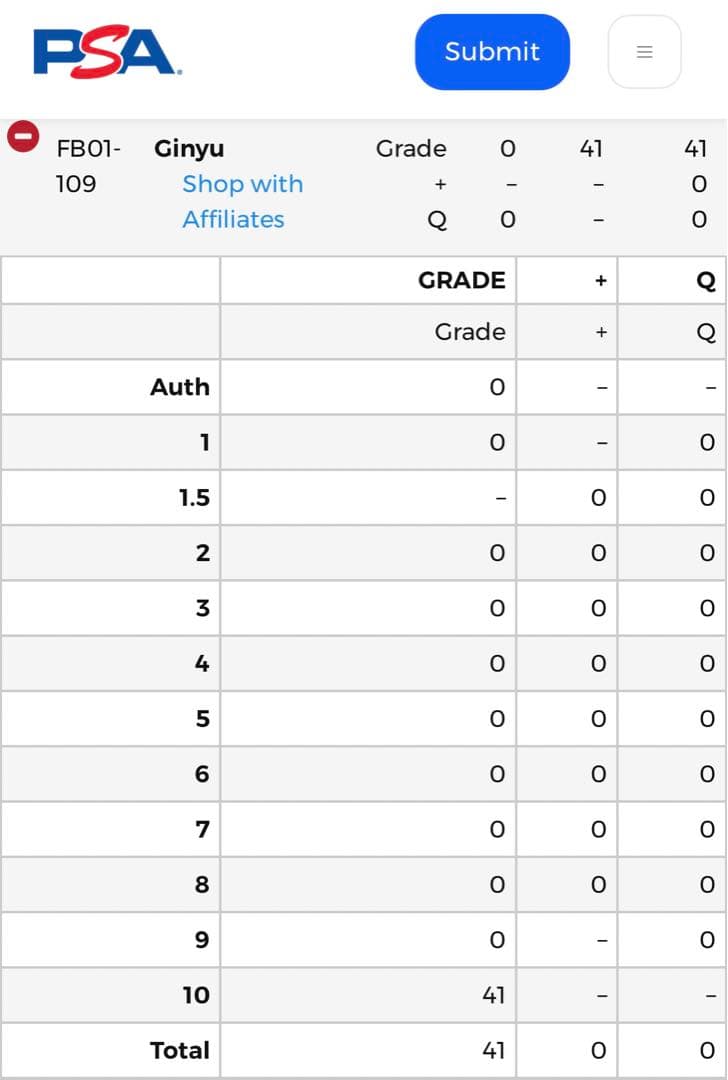 世界41枚 PSA10 ギニュー特戦隊 SR ドラゴンボールフュージョンワールド
